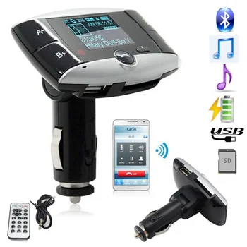 

100PCS Wireless Bluetooth Transmitter Modulator Car Kit MP3 SD USB LCD Remote
