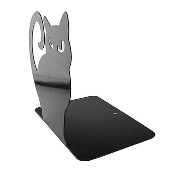 

Cute Cartoon Persian Cat Metal Non Skid Bookends Bookend Art Book Holder Decoration,1 Pairs