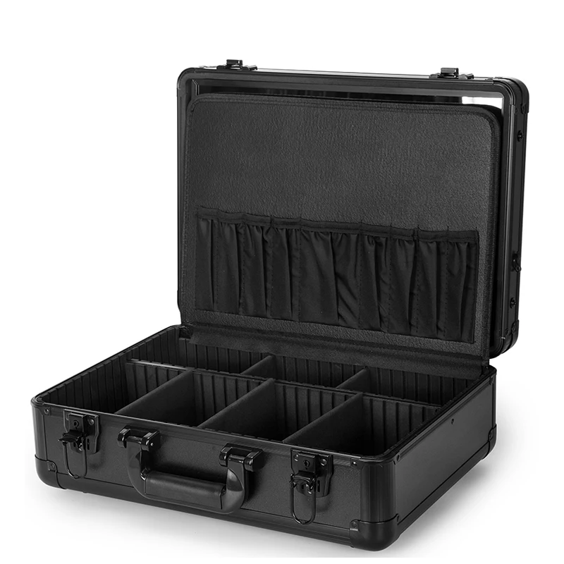 Makeup Train Case, Pro Aluminum Cosmetic Organizer Box Bag With LED & Mirror, Large Capacity Beauty Artist Cosmetic Tools Storag
