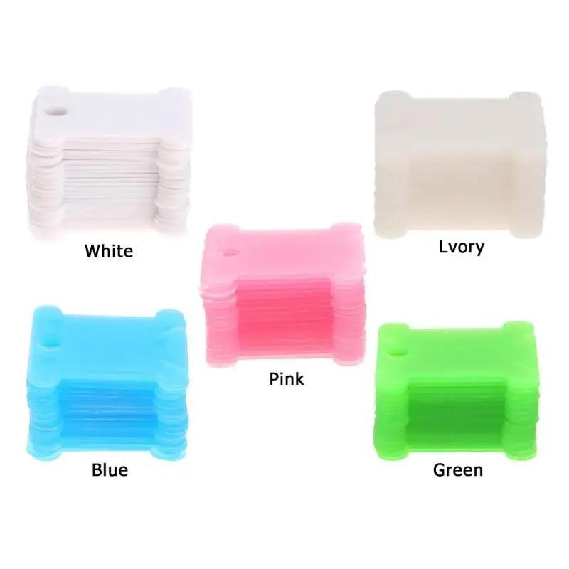 

20Pcs/100Pcs Pack Embroidery Floss Craft Thread Bobbin Cross Stitch Storage Holder Plastic Sewing Line Storage Holder Set