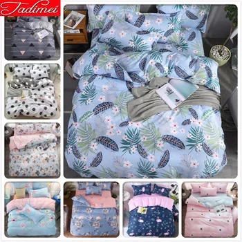 

New 3/4 Pcs Bedding Set Adult Kids Child Soft Cotton Bed Linen Single Twin Full Double Queen King Big Size Bedspread Duvet Cover