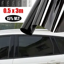 50*300 см окна автомобиля Оттенок плёнки 15% черный для оконное стекло автомобиля солнца тенты наклейки