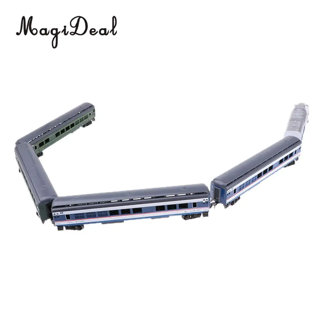 

1:87 HO Scale Simulation Train Model Locomotive &Carriages Children Toy Railroad Car Train