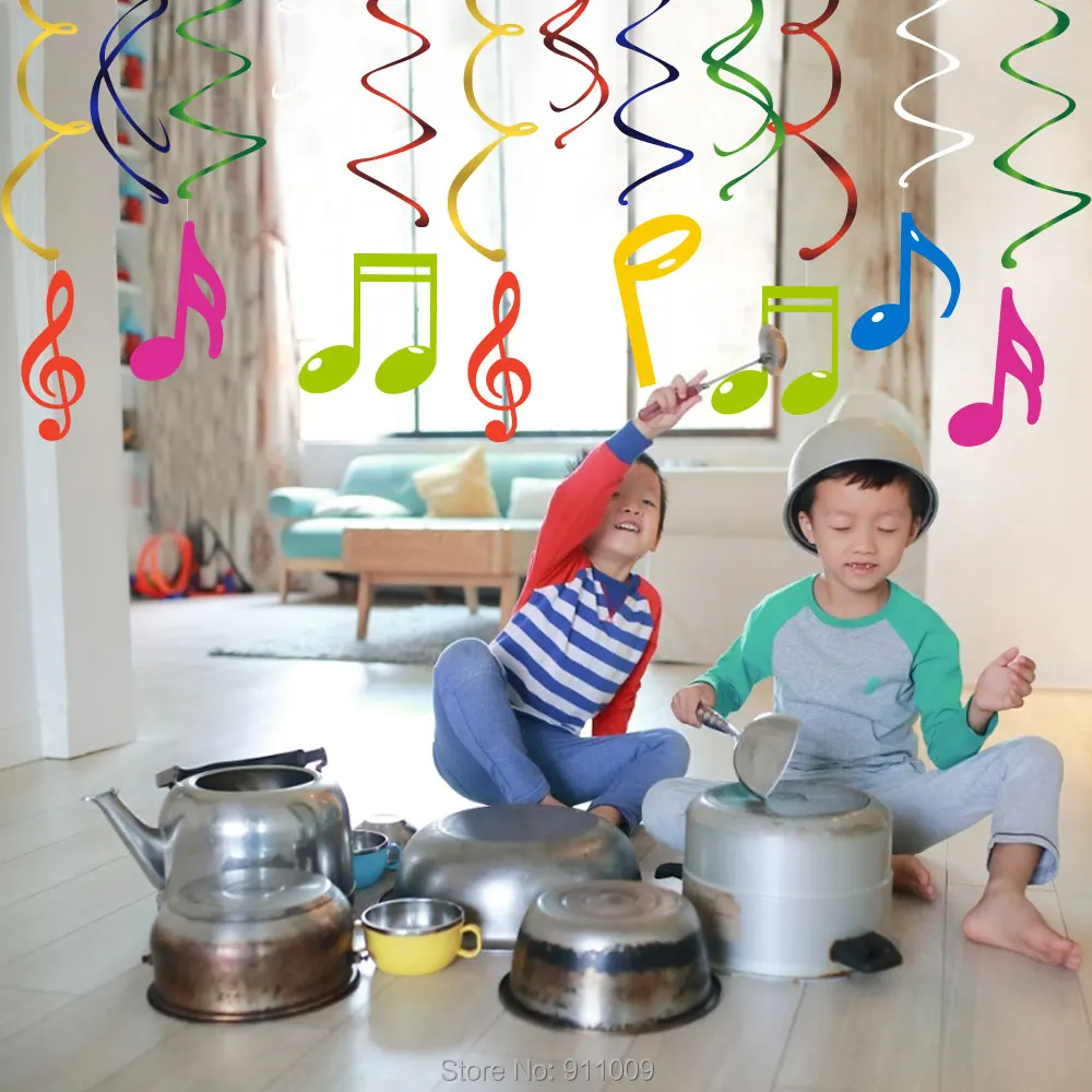 קנו ציוד למסיבות ואירועים 30pcs Set Pvc Music Theme Decorations