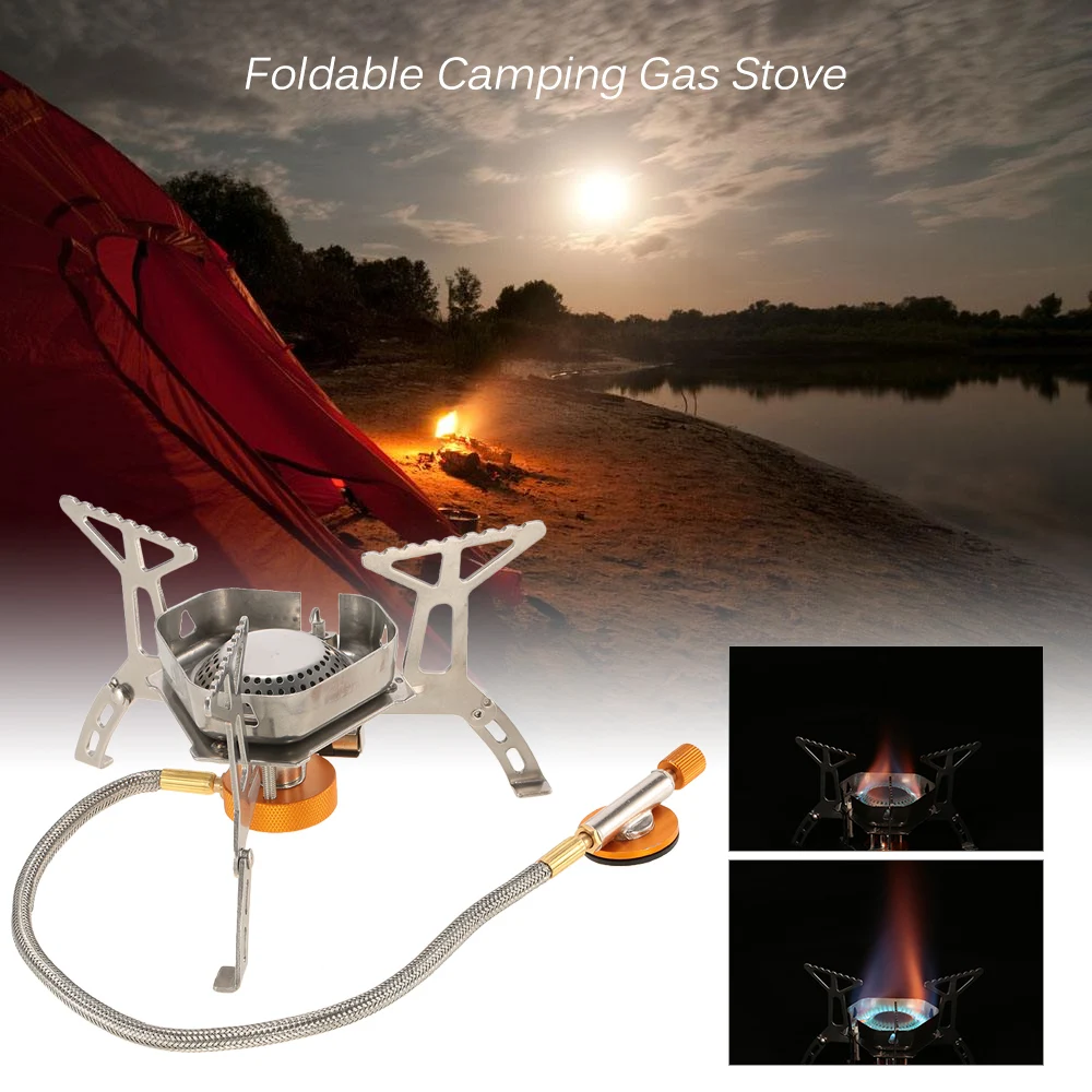 

TOMSHOO Folding Gas Stove 3500W Camping Gas Stove Portable Foldable Outdoor Stove Cooking Survival Furnace Split Burner with Box