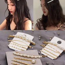 Булавка с имитацией жемчуга Корейский сладкий заколка для волос Bb клип сторона клип Головные уборы Женский