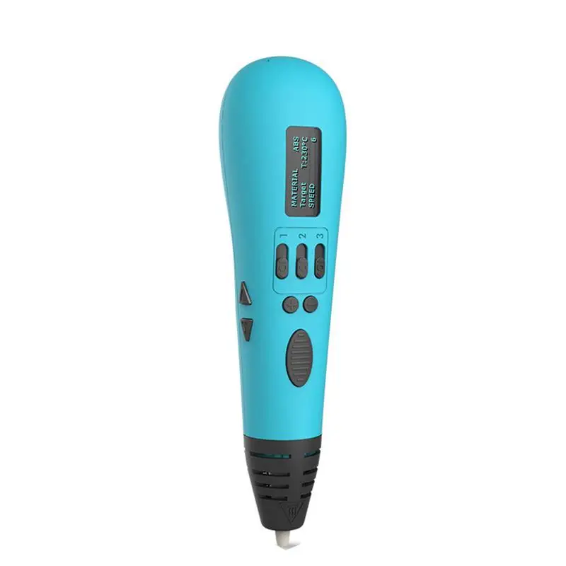 

3D Printing Pen 3D Modeling Doodling Prototyping Design And Art Making DIY Kids Adults Compatible PLA With LED Display Screen