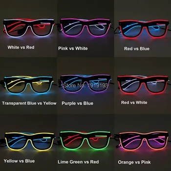 

New glowing glasses led party glasses Neon festival glasses Flashing Glasses Novelty Lighting EL Glasses For Glow Party Supplies