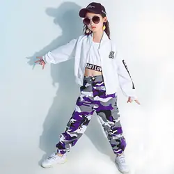 Детская джаз танцевальные костюмы Одежда для хип-хопа мальчиков хип-хоп костюм камуфляжные штаны