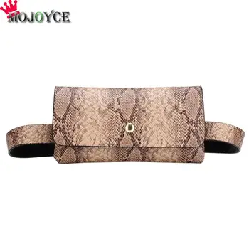 

Snake Pattern Shoulder Waist Bags Fanny Belt Packs Phone Pouch Women Flap PU Leather Crossbody Casual Messenger Chest Bags Mujer