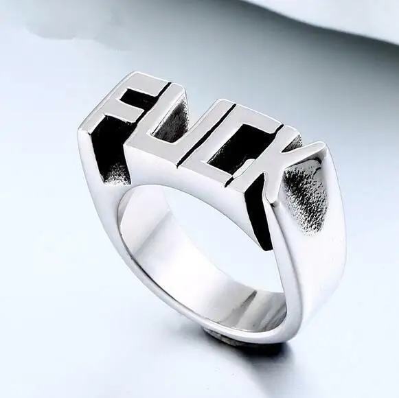 Fashion Punk Rock Alloy Word Wedding Engagement Jewelry Ring Wholesale 6-13 | Украшения и аксессуары
