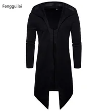 Мужской весенний Тренч, модная Повседневная Длинная ветровка, приталенный Тренч, пальто размера плюс для мужчин,, теплое зимнее пальто