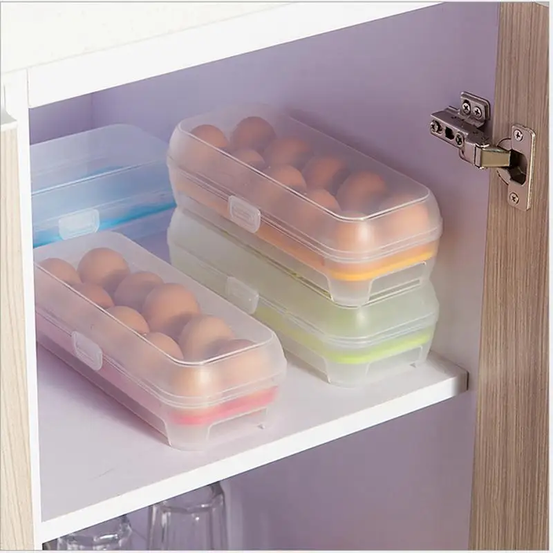 

10 Lattices Egg Storage Box Fresh Keeping Boxs For Refrigerator Food Storage Container Keeping Spacer Organizer Case