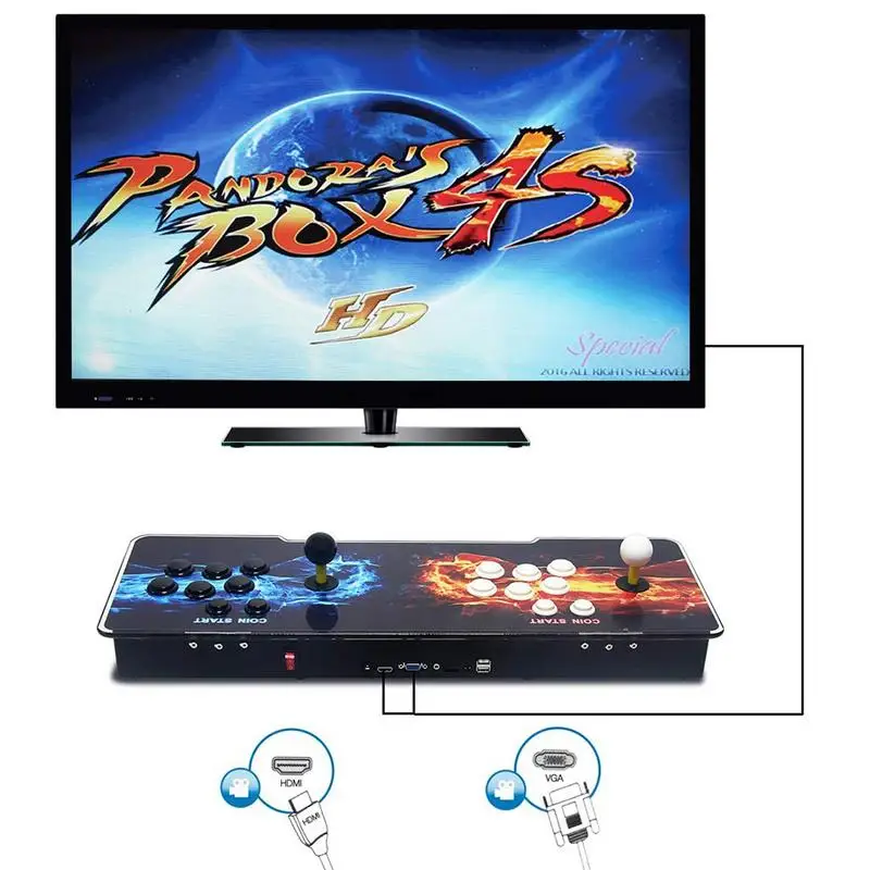 

1388 In 1 Box 6S Heros Of Storm Arcade Game Console Double Stick 720P Coin-operated amusement machine