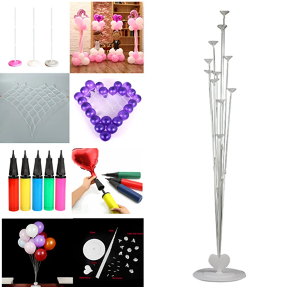 

New Hot Birthday Party Decoration Balloon Supplies Ballon Stand Holder Arch Ballon Knotter Pump Sticker Kids Weeding Accessories