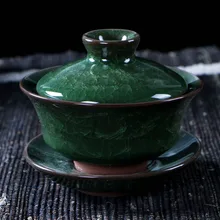 Кофейные чайные сервизы ледяная трещина керамический чайник Gaiwan, чайная чашка китайские чайные наборы кунг-фу