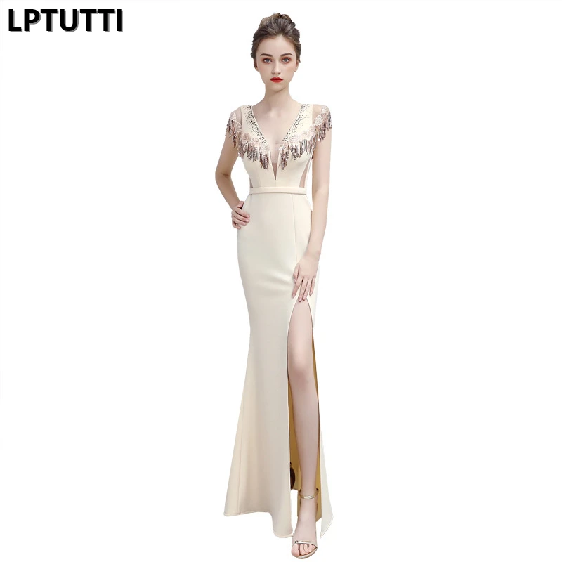 

LPTUTTI Sequin Tassel New For Women Elegant Date Ceremony Party Prom Gown Formal Gala Events Luxury Long Evening Dresses