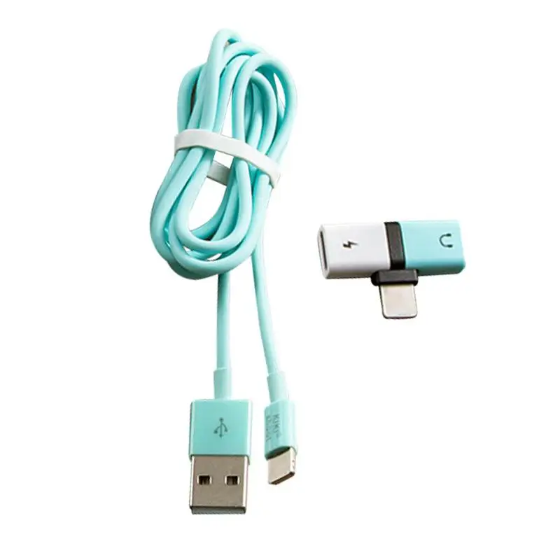 Новый 2 в 1 кабель для передачи данных IPhone 7 8 X Xs Ipad Ipod двойной Lightning наушников