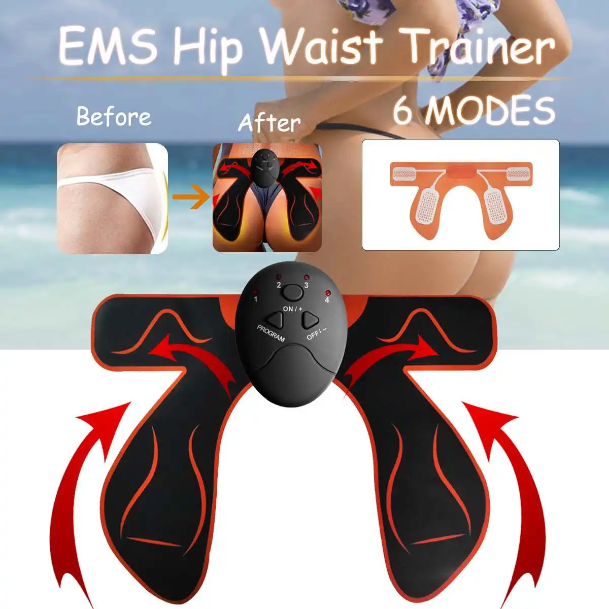 للجنسين EMS الوركين المدرب الكهربائية العضلات مشجعا المنزلية اللاسلكية الأرداف البطن ABS مشجعا اللياقة البدنية الجسم مدلك