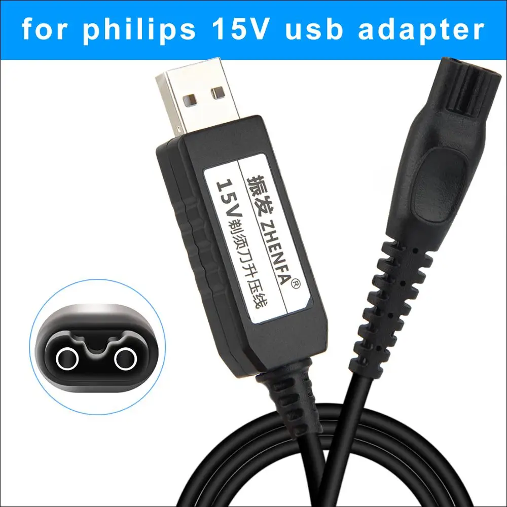 USB boost line Cable 15V replace EU Plug Power Adapter Charger for PHILIPS Shaver HQ8505 HQ560 HQ586 HQ568 HQ7740 HQ7141 HQ7142