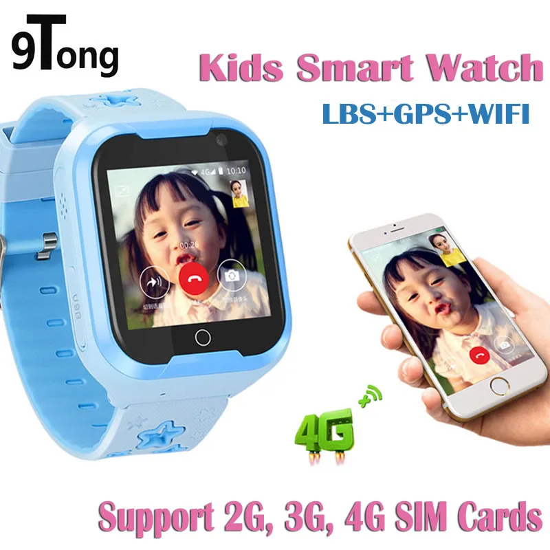 

9Tong 4G GPS Smartwatch with camera WIFI Positioning Children Smart Wrist Watch Locator 1.54 inch screen for Kid Safe Anti-Lost