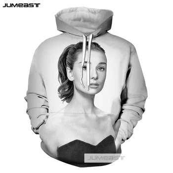 

Jumeast Brand 3D Printed Long Sleeve Hoodies The Lady Audrey Hepburn Long Pants Vest Women/Men Sweatshirts Sport Zipper Hoodies