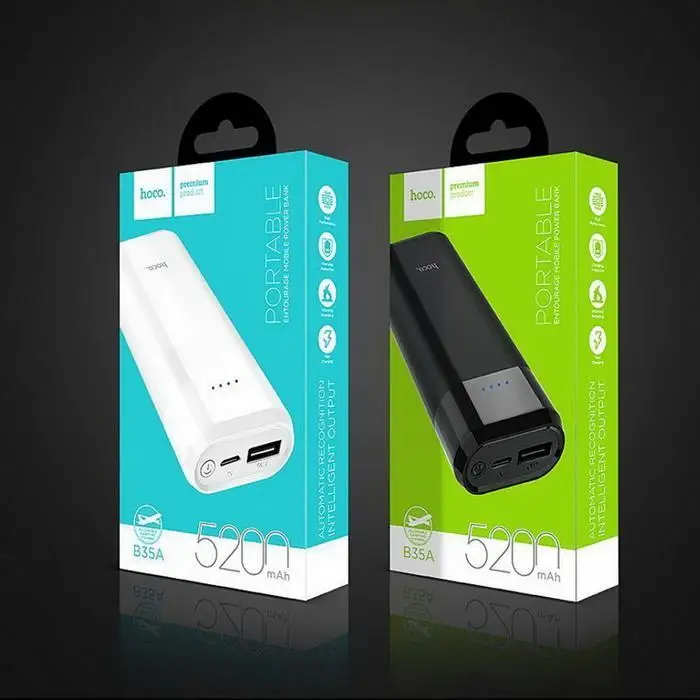 Ectechnology Power Bank 5200mAh Mini USB LED 18650 lithium External Battery Portable Charger Powerbank For Xiaomi Iphone