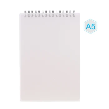 

A5 Size Spiral Book Coil Notebook Blank Transparent PVC Cover for Sketch Diary Memo Simple Notebooks School Stationary Supply
