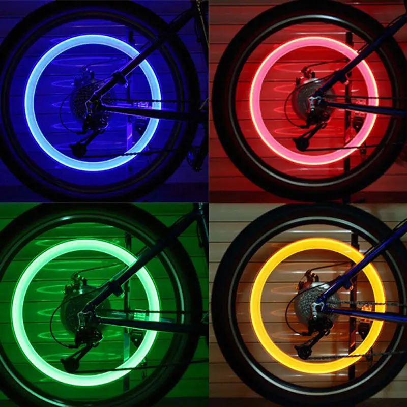VERTVIE 2PCS Bicycle Lighting LED Wheel Lights Battery Bicycle Wheel