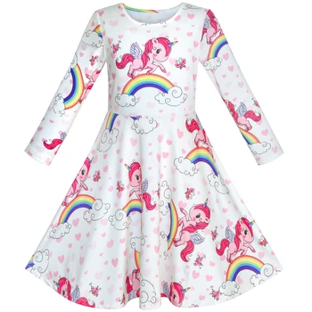 Unicorn Rainbow Long sleeve Dress