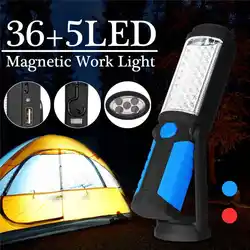 Портативный светодио дный 41 LED USB перезаряжаемые Магнитный фонарик Кемпинг лампы для аварийного придорожного ремонт автомобилей
