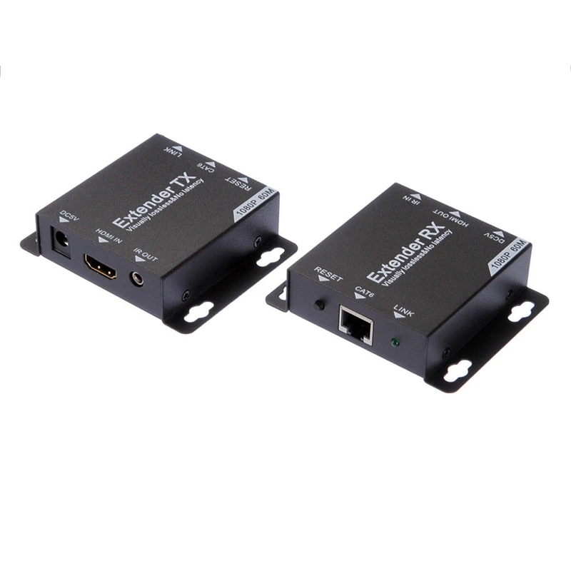 HDMI удлинитель TX + RX 1080P до 60 м через Cat6/7 UTP Ethernet RJ45 кабель ИК управления|Кабели HDMI| |