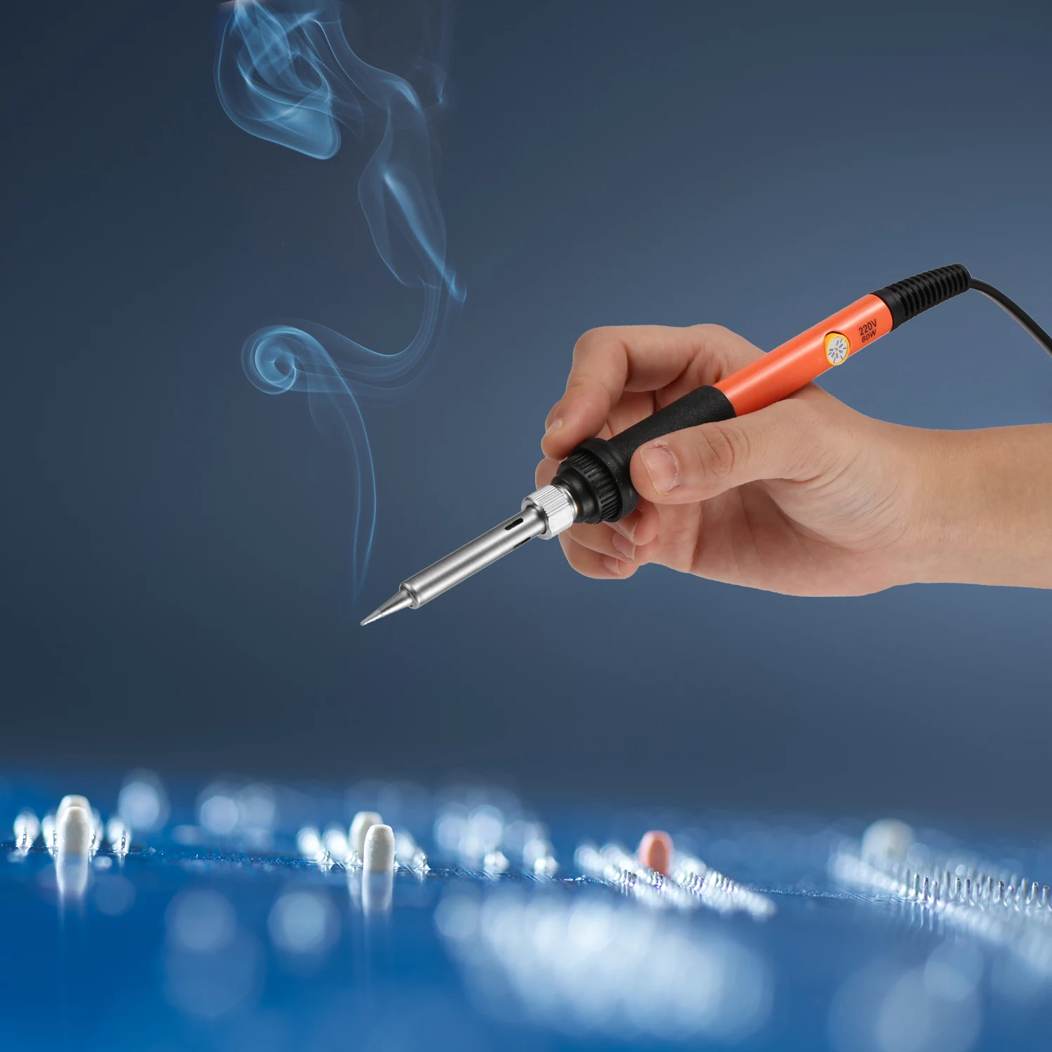 

EU Plug Adjustable Temperature Electric Soldering Iron Kit Portable Welding Repair Tool Tweezers Hobby Knife
