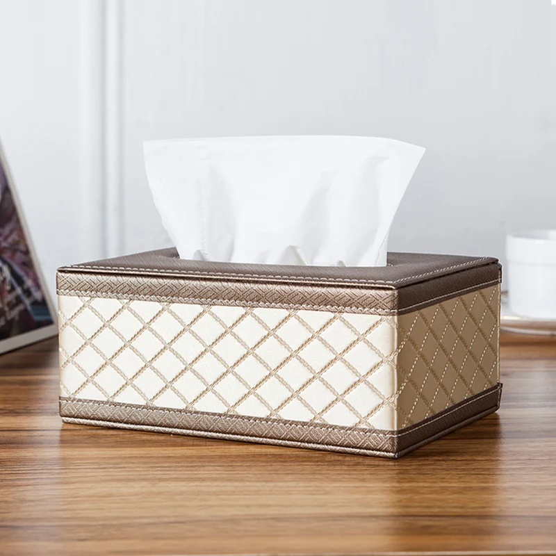 Роскошные коробка салфеток держатель авто домашнего использования бумажный Чехол держатель из искусственной кожи автомобиля ткани декоративная коробочка