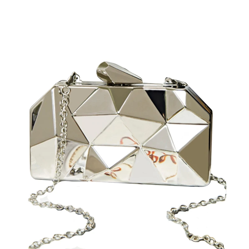 

Geometry Clutch Evening Bag Elegent Chain Women Handbag For Party Shoulder Bag For Wedding/Dating/Party
