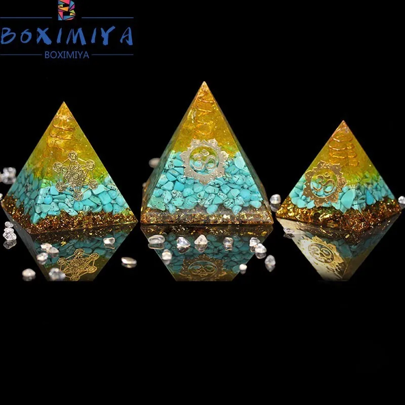

BOXIMIYA Orgonite Pyramid Soothe The Soul Energy Tower Generator Transports Evil Spirits To Remove Negative Energy Gift