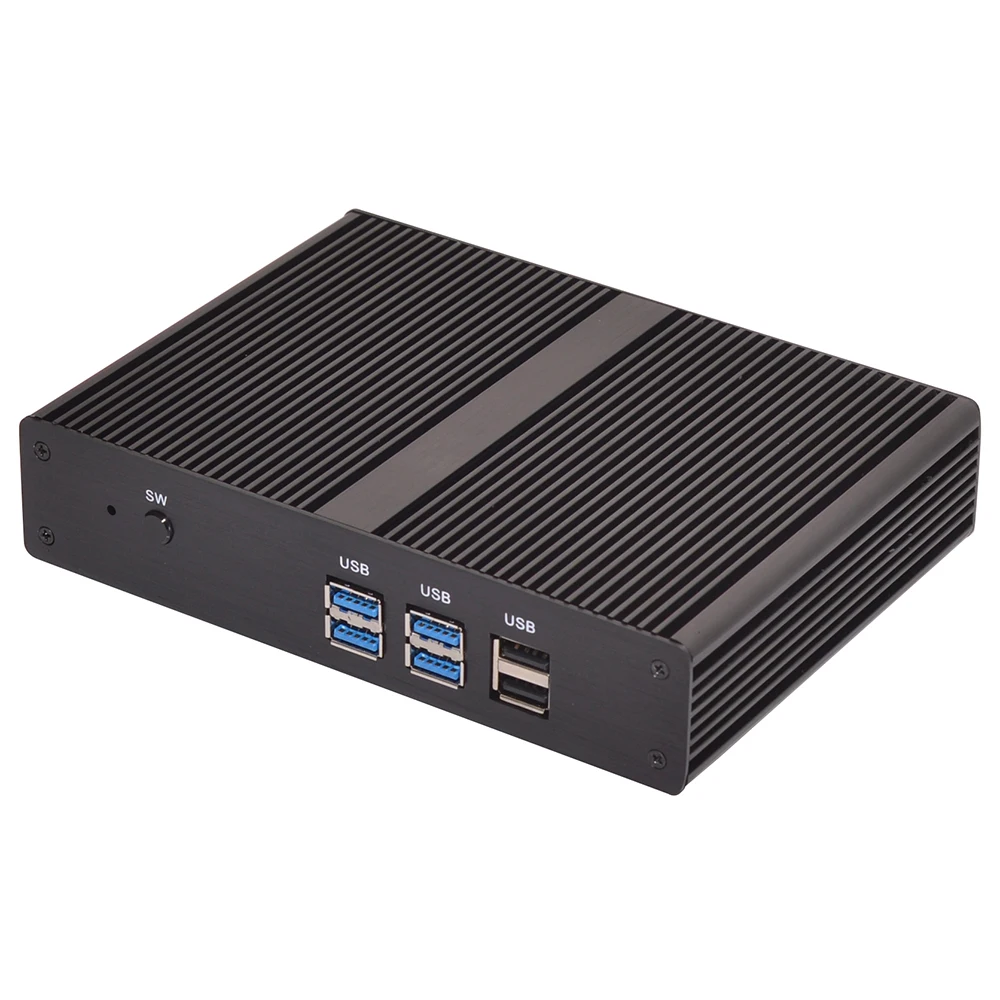 Безвентиляторный мини ПК Kodi Box Intel Celeron 2955U Windows 10/Ubuntu Silver [HUNSN BM05L]