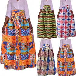 Новинка 2019 года элегантные модные стиль Африканский для женщин печати плюс размеры юбка M-5XL