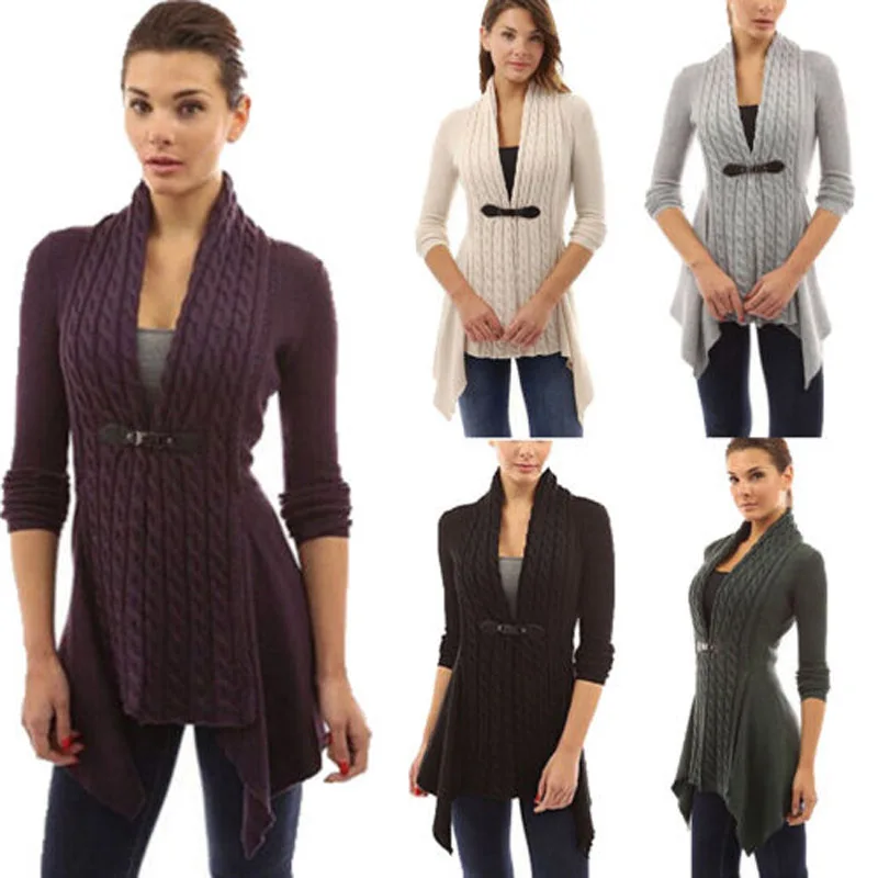 

2018 Brand New Women's Slim Fit Knitted Cardigan Jumper Sweater V Neck Long Sleeve Casual Ladies Solid Black Knitwear Top