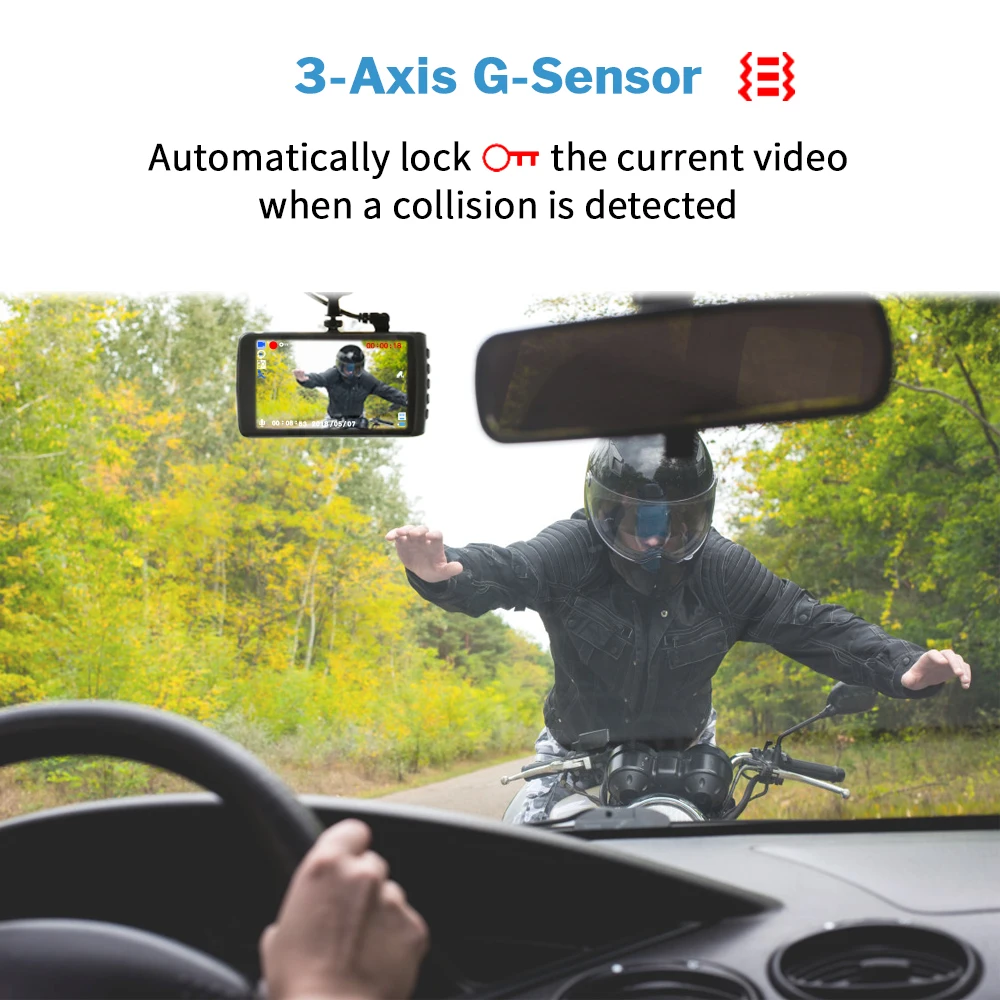 Deelife Car DVR Dash Camera Cam Dashcam Full HD 1296P Video Recorder 4.0\