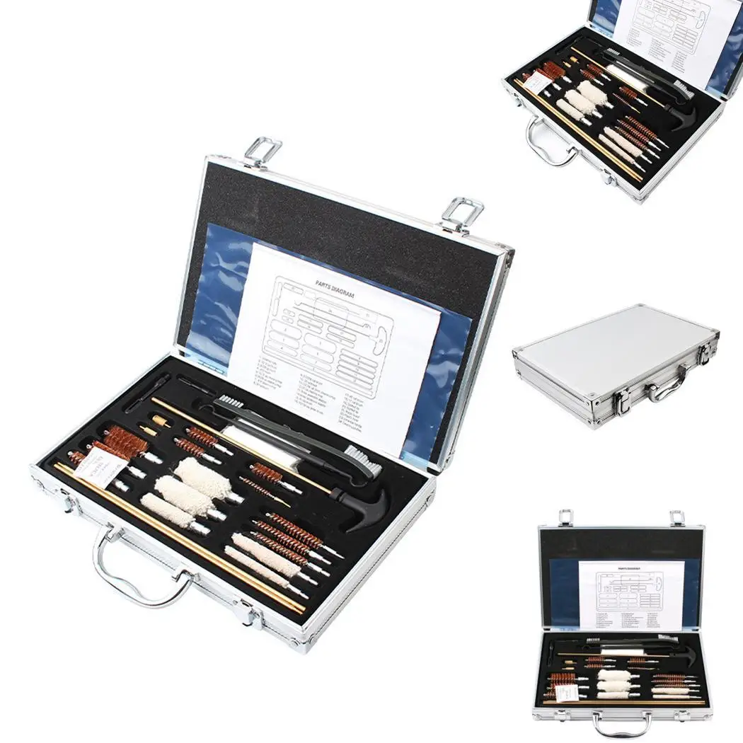 

Hunting Gun Cleaning Kit Rust Removal Pistol Pipe Copper Brush Accessory Silver