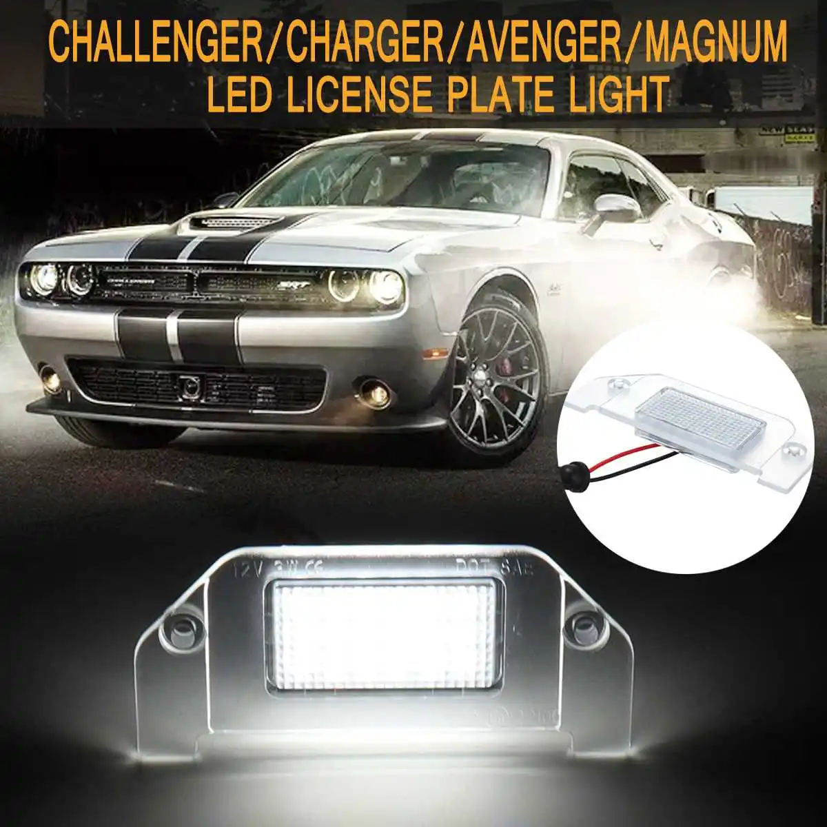18 SMD LED License Plate Light for Dodge Charger Magnum Avenger Challenger Dart