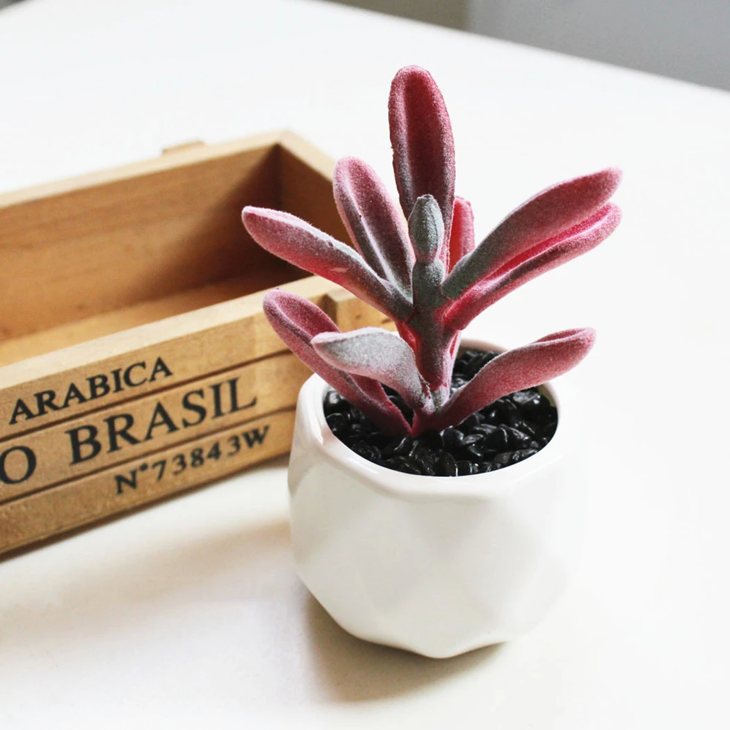 Tanie 3 sztuk sztuczne sukulenty Mini dekoracyjne doniczkowe fałszywe sukulenty sztucznych roślin symulacji roślin kreatywne ozdoby