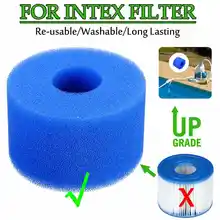 10,8x4x7,3 см пенопластовый фильтр для плавательного бассейна многоразовый моющийся губчатый картридж пенопласт подходящий пузырьковый чистый спа для Intex S1 type