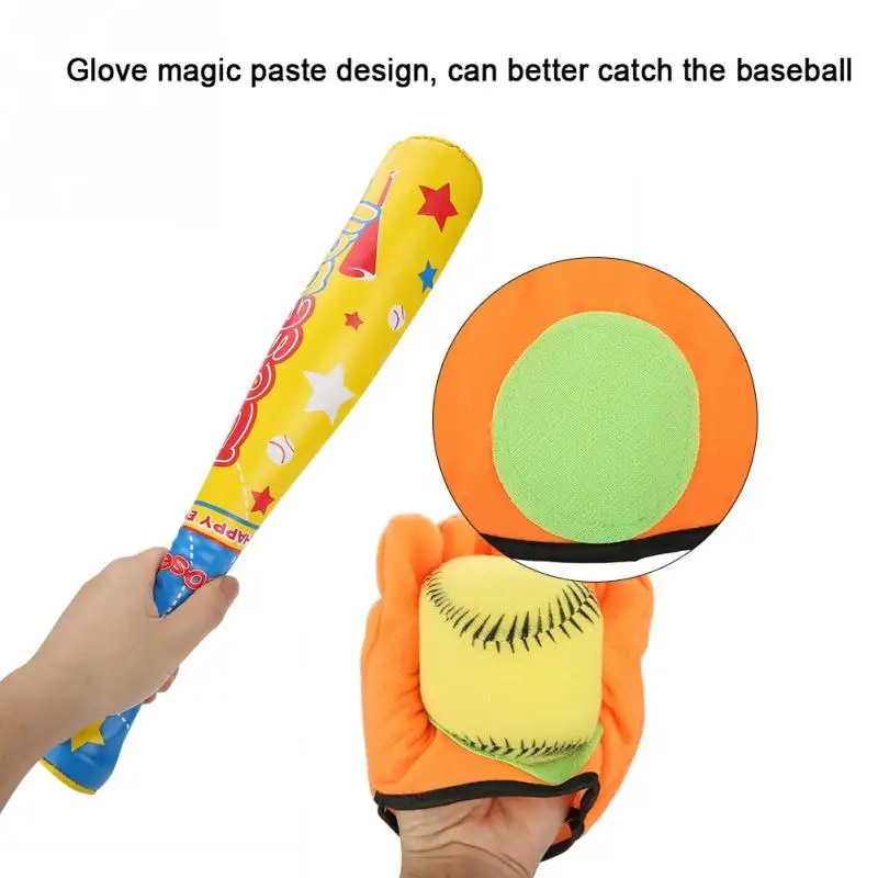 4Pcs/Set Children's Baseball Practice Popup Batting Auto Bounce Baseball Toy Fun Family Outdoor