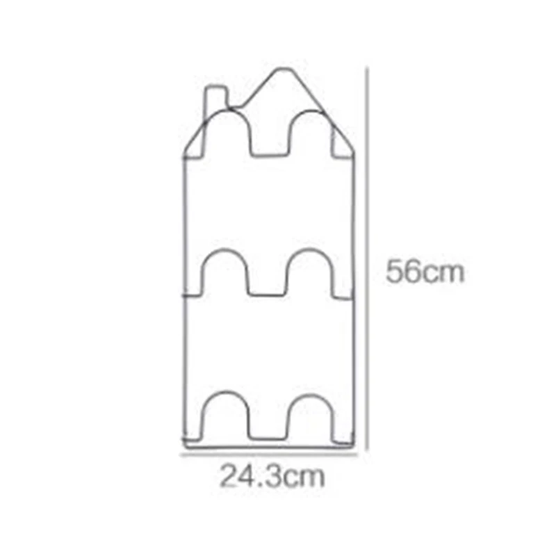 Многослойная железная стойка для обуви настенная липкая дверная подвесная полка для хранения обуви тапочка Органайзер Шкаф держатель 24,3*56 см