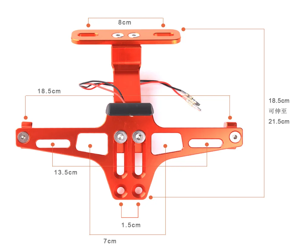 CARCHET Кронштейн номерного знака мотоцикла держатель Рамка для YAMAHA R6 2004 2005 2006 KAWASAKI