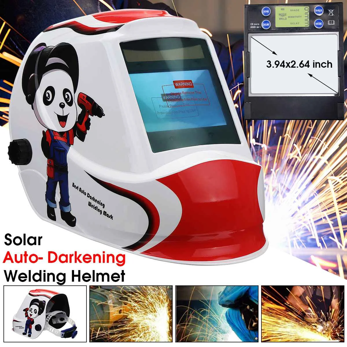 

New Style Large Vision Window Welding Helmet Solar Power Automatic Dimming Welding Welders Mask FOR Various Welding Working