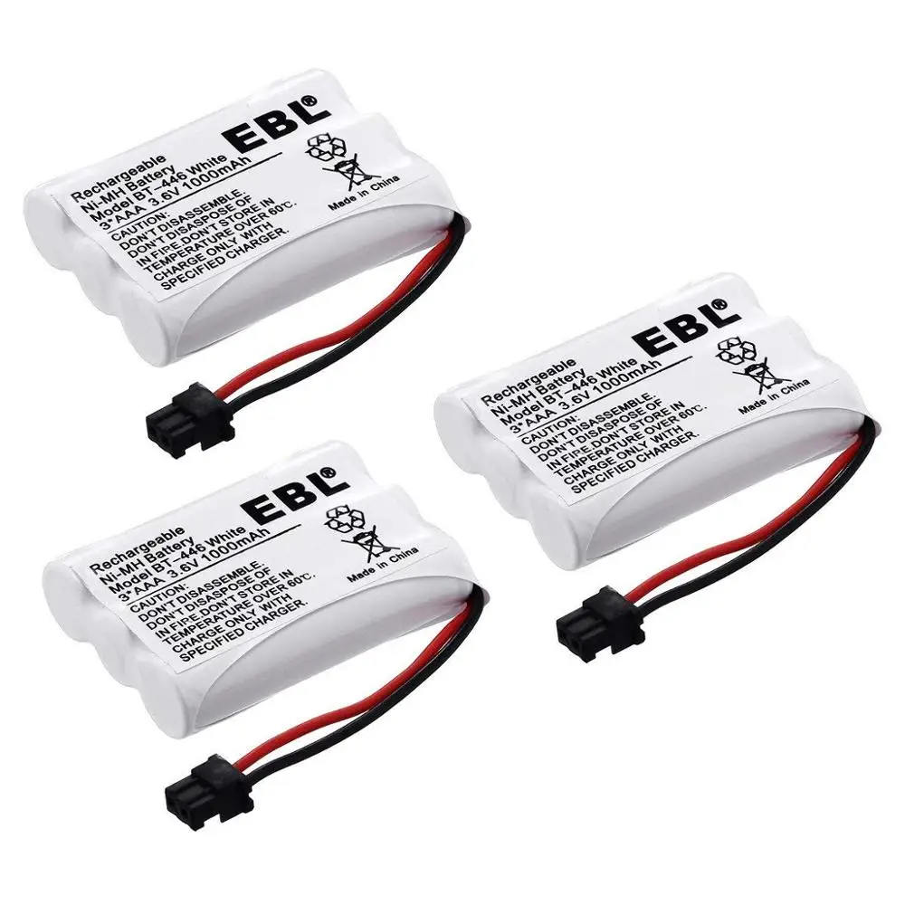 EBL упаковка из 3 BT 446 аккумуляторные Аккумуляторы для телефонов Uniden BT446 BP BP446