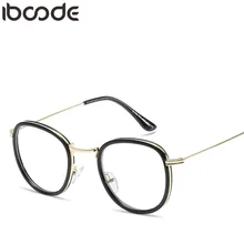 Iboode, новинка, металлическая оправа для очков, простые зеркальные Мужские и женские прозрачные линзы, очки для чтения, оптические очки Oculos Gafas De Sol